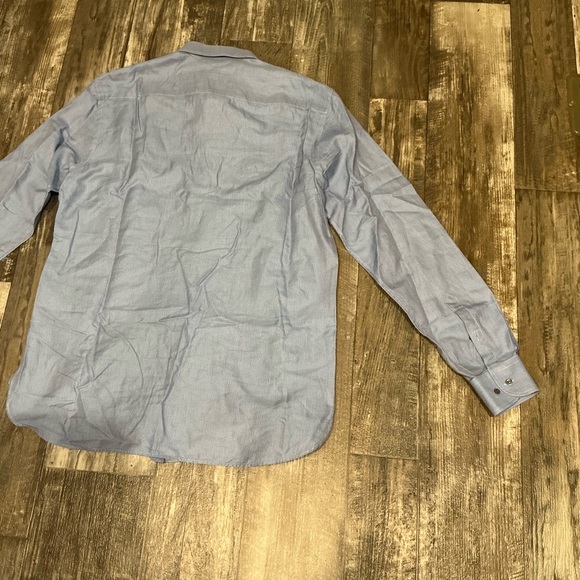 Giorgio Armani Light Blue and White Pattern Dress Shirt Size 42/16.5 - Picture 9 of 12